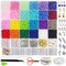 3400 Pieces 4mm Glass Seed Beads for Jewelry Bracelet Making Kit, Small Beads Friendship Bracelet Kit, Tiny Waist Beads Kit with Letter Beads and Elastic String, DIY Art Craft Girls Gifts.
